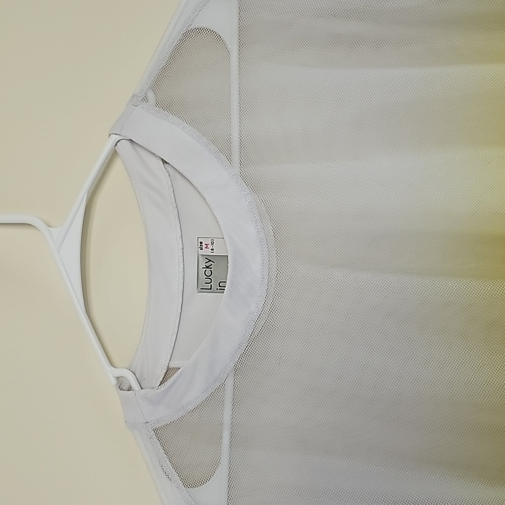 Lucky in Love Neon Light Ombre Mesh Long Sleeve Pullover Top  Size Medium - Picture 6 of 11